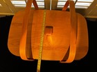 Vintage 2002 Longabeger 15x10x6 Market Basket With Two Handles  Wood Lid  Signed
