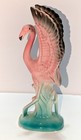Vintage Los Angeles Potteries Pink Pond Bowl And Rare Flamingo Figurine 1950s