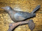 Antique Vintage Cast Iron Metal Bird Fence Post Topper Rustic Garden Decor
