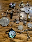 Large Junk Drawer U s  Coins   More Cull Lot Holed Keychain Drilled Estate Sale