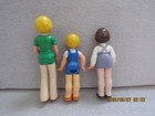 Vtg Dollhouse Size 3 Loving Family Figurines