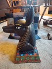 Black And Gold Large Ancient Egyptian God Of The Dead Anubis Bust Statue 17 75 h