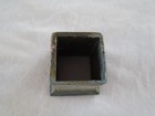 Lg Vintage Brass Cast Toe End Cap Square Encasing Foot Mid Century Mcm Feet Leg