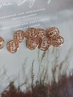 Lot Of 8   15mm Designer Button Pearl White Chanel Button Replacement Gold Tone 