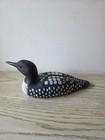 Vtg Hand Crafted Loon Bird Decoy Folk Art Figurine Cabin Signed   Dated 1997