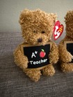 Set Of Two  5    Ty Beanie Baby Bears  Cool Teacher   