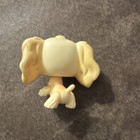 Littlest Pet Shop Dog Figure Tan W  Blue Eyes Lps Authentic