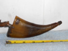 Antique 19th Century Gun Powder Horn Muzzle Loader Flip Top To Fill - 6in - Z590