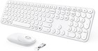 Seenda Wireless Keyboard And Mouse  Usb  type C 2-in 1 Receiver  Full Size White