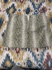 Honey Punch Green Snake Print Mini Skirt Womens L Lined Woven Polyester Zip
