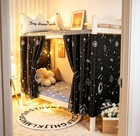 2 Panels bottom Bunk Bed Curtains  Curtains Bed Canopy Tent Students Curtain