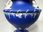 Rare - 19th C    Wedgwood Dark Blue Jasperwarevase  274 - Leda   The Swan - Nice