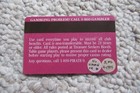 Treasure Bay Hotel Casino Player s Slot Card  blank    Biloxi  Mississippi