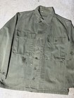 Vintage 1940s Military Hbt Jacket Shirt Wwii Herringbone Twill 13 Star Size 38r