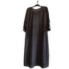 Handmade Black Kurta Tunic With Embroidered Sleeves - Indian Ethnic Dress Long