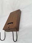 Antique P n  Co  Fulton Il Wall Mount Mailbox Rusted Brass Patina W  Hooks 1920s