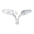 Tapered Tribal Rear View Mirrors Fit For Harley Touring Road Glide Chrome black