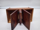 Vintage Cedar Sewing Storage Box Double Hinged Door 11  X 6 5  X 5  Great Patina
