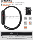 Nylon Loop Sport Band Compatible With Apple Watch Bands 44mm 45mm 46mm 49mm 42mm