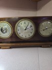 Vintage Desk Top Weather Station  Temp barometer 8 Day Clock German Made  Works