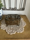 Vtg Filigree Gold Metal Octagon Jewelry Trinket Box Hollywood Regency