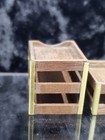 Vtg Dollhouse Miniature T   E Brownawell Walnut   Brass Desk Accessory Set 1 12