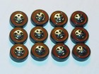 Hot Wheels Redline Repro Wheels Large Black Cap Set Of 12 -new Mold 
