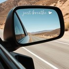 4 Xrear View Mirror Sticker rearview Mirror Decal car Accessories Just Breathe