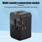 Universal Travel Adapter Plug Dual Usb Eu Uk Us Au Power Charger Socket