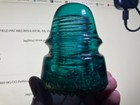 H G Co Cd  160 Petticoat Aqua Blue Green Glass Insulator Patent May 2 1893