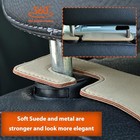 Heavy-duty Car Headrest Hooks Holds 44lb Suede   Metal Hangers For Bags Beige