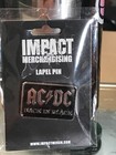 Ac dc Logo Enamel Metal Lapel Pin Hat Pin  Back In Black 1 25  Brand New