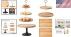 5-piece Elegant Wooden Cake Stand Set - 3-tier   2-tier Displays For Events