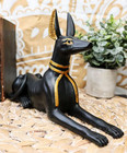 Ancient Egyptian God Anubis Jackal Statue 10  Resin Sitting Deity Figurine
