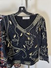 3-piece Reseller Lot- Women   s Vintage Clothing Lot    velvet  Print