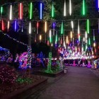 192 288 Led Solar Lights Meteor Shower Rain Tree String Light Xmas Party Decor