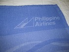 Philippine Airlines Pal Cabin Blanket Woven Blue Logo Travel Throw