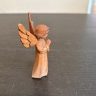 Vintage  anti  wood Carved Angel De Pose Italy 2 75   h