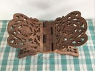 Vintage Folding Wood Book Holder India Cookbook Bible Prayer Book Stand 9    Nice