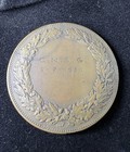 Bronze French Art Metal Dated 1936 Big Medal Vintage Collectible
