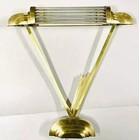 Art Deco Brass Table Lamp Vintage Style Glass Rod Bedside Desk Light Home Decor