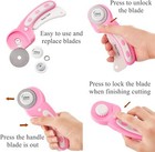 5pcs Extra Blades  Ergonomic Handle Rolling Cutter With Safety