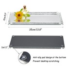 Glass Mirror Vanity Tray  13 8  X 5 9  Crushed Diamond Silver Crystal Rectang   