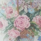 Vintage Framed Finished Cross Stitch Floral Wall Art Cottagecore Shabby Chic   
