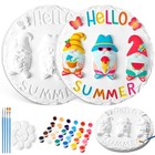  Diy 9 5 Inch Gnome Stepping Stone  Hello Summer Garden Stepping Stones  Paint 