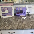 Janome New Home Lady Lilac Model 525b Sewing Machine Works  W  Box   Extras Euc
