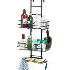 Over The Door Hanging Shower Caddy Basket W hooks  Bathroom Storage Rack Shelf