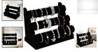 Chic Black Velvet 3-tier Jewelry Organizer - Ideal Display For Bangles   Watches
