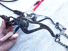 Fleming Leather Sterling Silver Horse Bridle Headstall Bit Western Equestrian