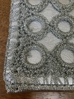 Vtg 60s 70s Silver Metallic Crochet Ring Geometric Evening Clutch Purse Bag 8x5   